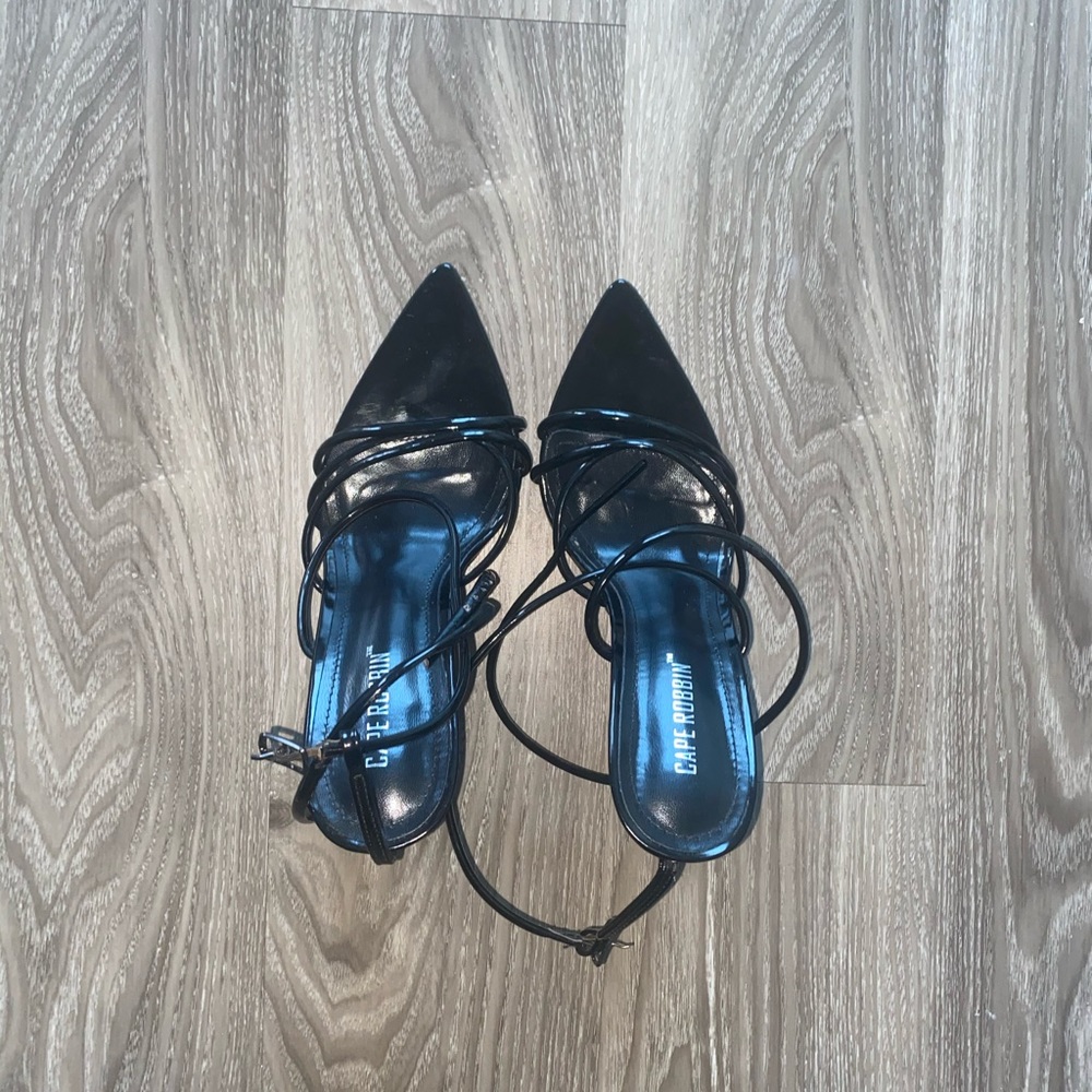 Black Strap Heels.